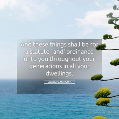 Picture 05 - Numbers 35:29 ASV - And these things shall be for a statute `and' - Bible Verse Picture
