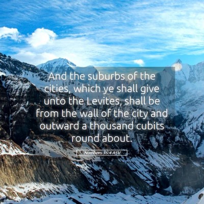 Picture 05 - Numbers 35:4 ASV - And the suburbs of the cities, which ye shall - Bible Verse Picture