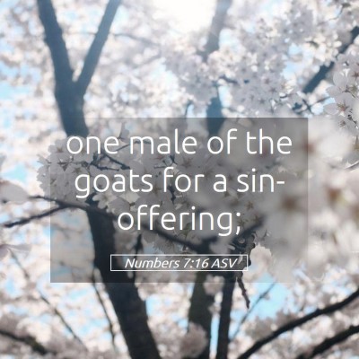 Picture 05 - Numbers 7:16 ASV - one male of the goats for a - Bible Verse Picture