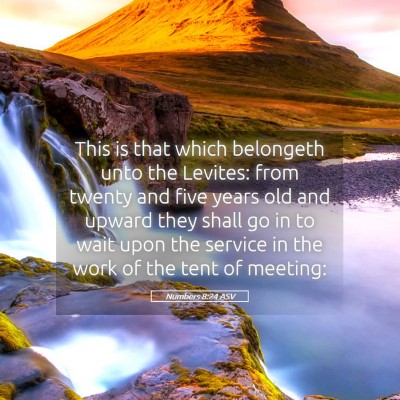 Picture 05 - Numbers 8:24 ASV - This is that which belongeth unto the Levites: - Bible Verse Picture