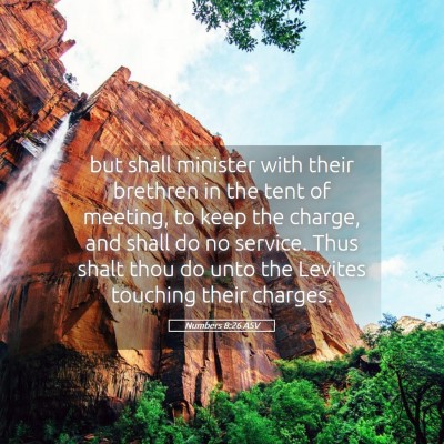 Picture 05 - Numbers 8:26 ASV - but shall minister with their brethren in the - Bible Verse Picture
