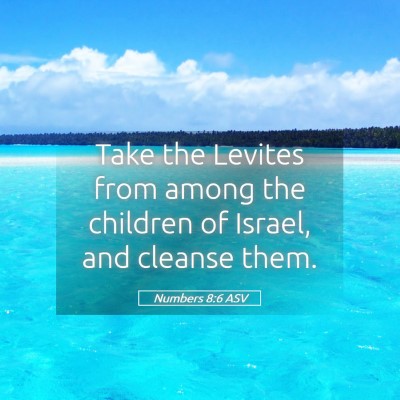 Picture 05 - Numbers 8:6 ASV - Take the Levites from among the children of - Bible Verse Picture