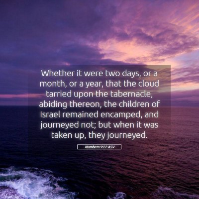 Picture 05 - Numbers 9:22 ASV - Whether it were two days, or a month, or a year, - Bible Verse Picture