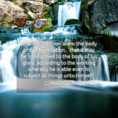 Picture 05 - Philippians 3:21 ASV - who shall fashion anew the body of our - Bible Verse Picture