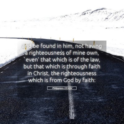 Picture 05 - Philippians 3:9 ASV - and be found in him, not having a righteousness - Bible Verse Picture