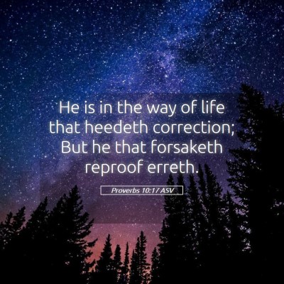 Picture 05 - Proverbs 10:17 ASV - He is in the way of life that heedeth correction; - Bible Verse Picture