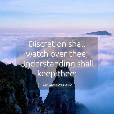 Picture 05 - Proverbs 2:11 ASV - Discretion shall watch over thee; Understanding - Bible Verse Picture