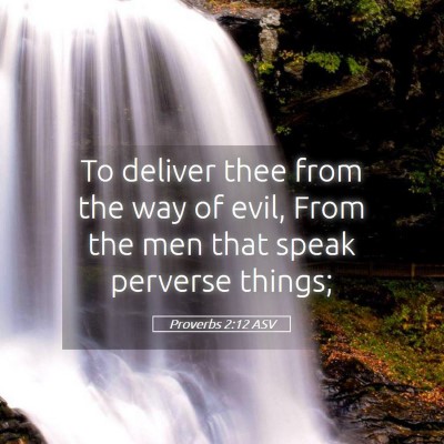 Picture 05 - Proverbs 2:12 ASV - To deliver thee from the way of evil, From the - Bible Verse Picture