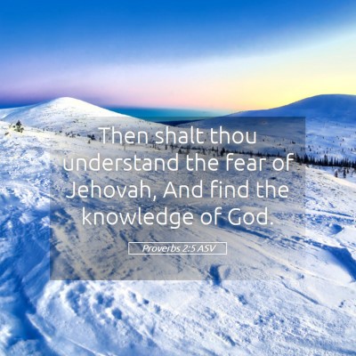 Picture 05 - Proverbs 2:5 ASV - Then shalt thou understand the fear of Jehovah, - Bible Verse Picture