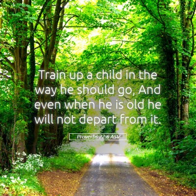 Picture 05 - Proverbs 22:6 ASV - Train up a child in the way he should go, And - Bible Verse Picture