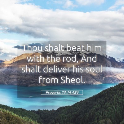 Picture 05 - Proverbs 23:14 ASV - Thou shalt beat him with the rod, And shalt - Bible Verse Picture