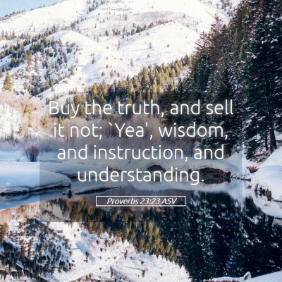 Picture 05 - Proverbs 23:23 ASV - Buy the truth, and sell it not; `Yea', wisdom, - Bible Verse Picture