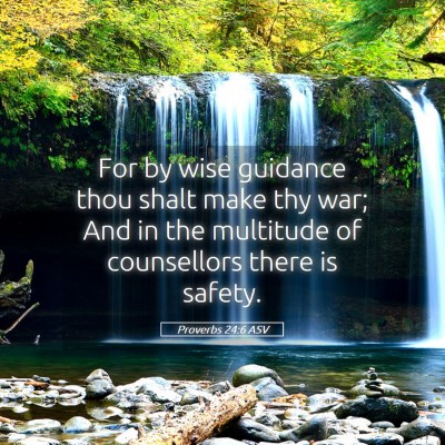 Picture 05 - Proverbs 24:6 ASV - For by wise guidance thou shalt make thy war; And - Bible Verse Picture