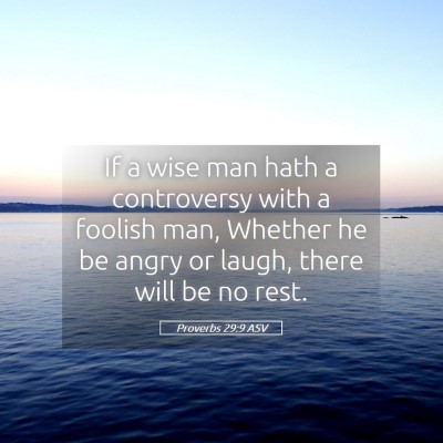Picture 05 - Proverbs 29:9 ASV - If a wise man hath a controversy with a foolish - Bible Verse Picture
