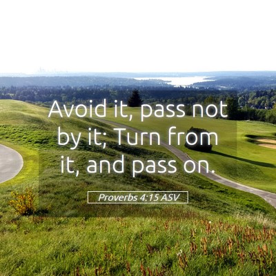 Picture 05 - Proverbs 4:15 ASV - Avoid it, pass not by it; Turn from it, and pass - Bible Verse Picture