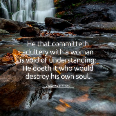 Picture 05 - Proverbs 6:32 ASV - He that committeth adultery with a woman is void - Bible Verse Picture