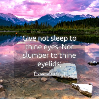 Picture 05 - Proverbs 6:4 ASV - Give not sleep to thine eyes, Nor slumber to - Bible Verse Picture