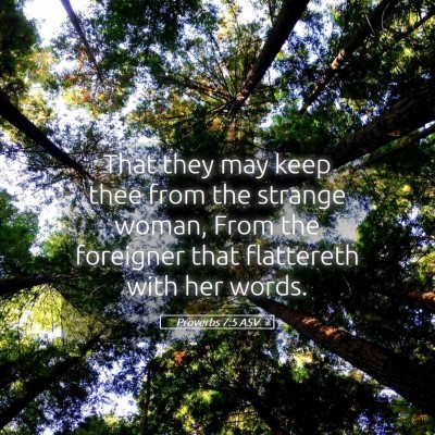 Picture 05 - Proverbs 7:5 ASV - That they may keep thee from the strange woman, - Bible Verse Picture