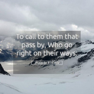 Picture 05 - Proverbs 9:15 ASV - To call to them that pass by, Who go right on - Bible Verse Picture