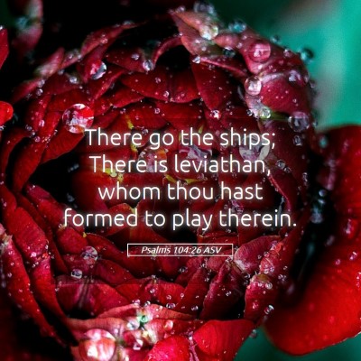Picture 05 - Psalms 104:26 ASV - There go the ships; There is leviathan, whom thou - Bible Verse Picture
