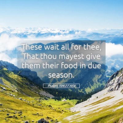 Picture 05 - Psalms 104:27 ASV - These wait all for thee, That thou mayest give - Bible Verse Picture
