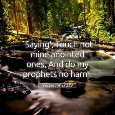 Picture 05 - Psalms 105:15 ASV - `Saying', Touch not mine anointed ones, And do my - Bible Verse Picture