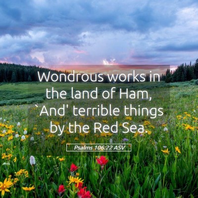 Picture 05 - Psalms 106:22 ASV - Wondrous works in the land of Ham, `And' terrible - Bible Verse Picture