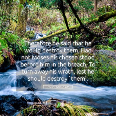 Picture 05 - Psalms 106:23 ASV - Therefore he said that he would destroy them, Had - Bible Verse Picture