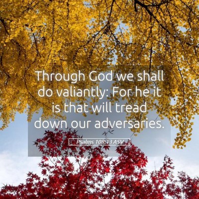 Picture 05 - Psalms 108:13 ASV - Through God we shall do valiantly: For he it is - Bible Verse Picture