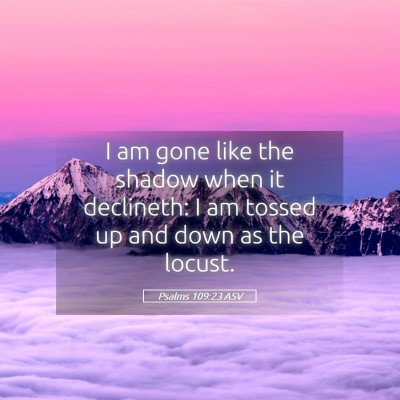 Picture 05 - Psalms 109:23 ASV - I am gone like the shadow when it declineth: I am - Bible Verse Picture