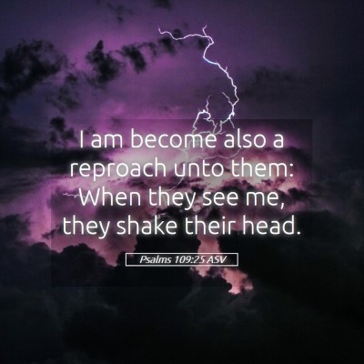 Picture 05 - Psalms 109:25 ASV - I am become also a reproach unto them: When they - Bible Verse Picture