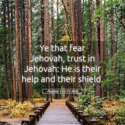 Picture 05 - Psalms 115:11 ASV - Ye that fear Jehovah, trust in Jehovah: He is - Bible Verse Picture