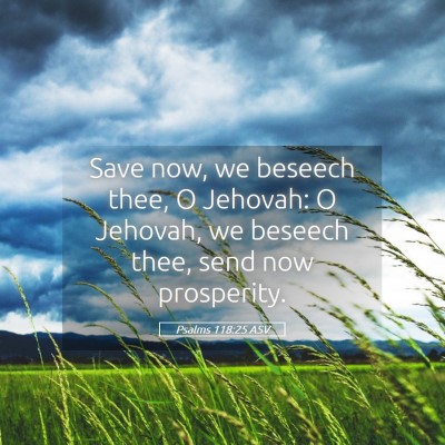 Picture 05 - Psalms 118:25 ASV - Save now, we beseech thee, O Jehovah: O Jehovah, - Bible Verse Picture