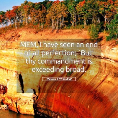 Picture 05 - Psalms 119:96 ASV - MEM. I have seen an end of all perfection; `But' - Bible Verse Picture