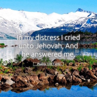 Picture 05 - Psalms 120:1 ASV - In my distress I cried unto Jehovah, And he - Bible Verse Picture