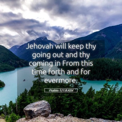 Picture 05 - Psalms 121:8 ASV - Jehovah will keep thy going out and thy coming in - Bible Verse Picture