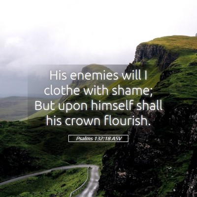 Picture 05 - Psalms 132:18 ASV - His enemies will I clothe with shame; But upon - Bible Verse Picture