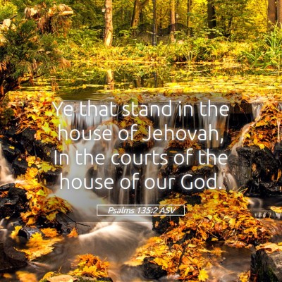 Picture 05 - Psalms 135:2 ASV - Ye that stand in the house of Jehovah, In the - Bible Verse Picture