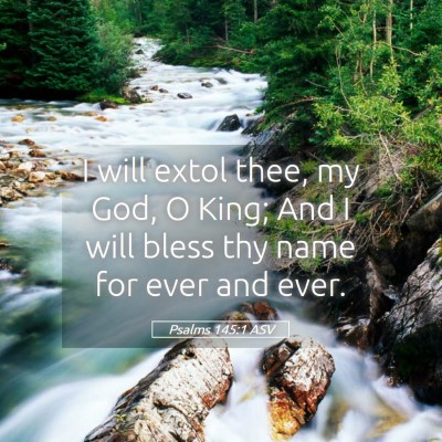 Picture 05 - Psalms 145:1 ASV - I will extol thee, my God, O King; And I will - Bible Verse Picture