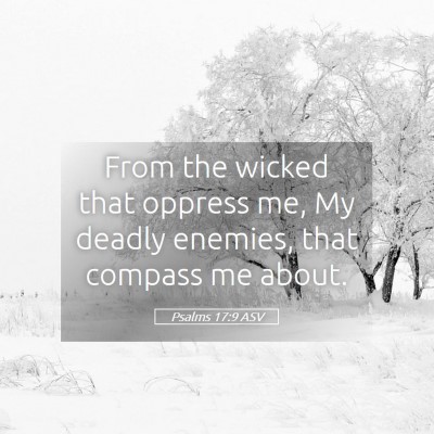 Picture 05 - Psalms 17:9 ASV - From the wicked that oppress me, My deadly - Bible Verse Picture