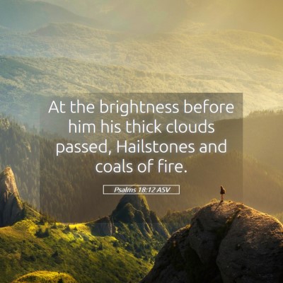 Picture 05 - Psalms 18:12 ASV - At the brightness before him his thick clouds - Bible Verse Picture