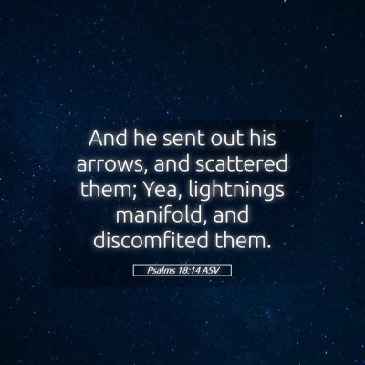 Picture 05 - Psalms 18:14 ASV - And he sent out his arrows, and scattered them; - Bible Verse Picture