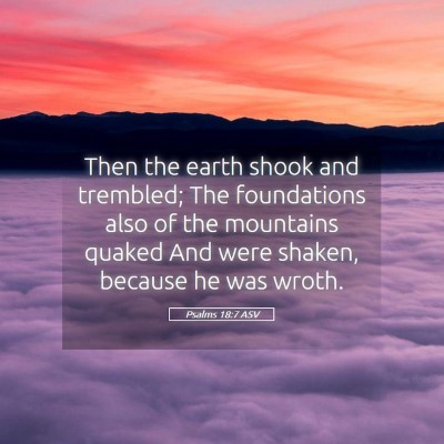 Picture 05 - Psalms 18:7 ASV - Then the earth shook and trembled; The - Bible Verse Picture