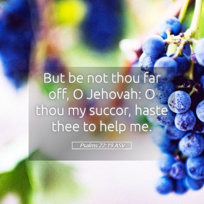 Picture 05 - Psalms 22:19 ASV - But be not thou far off, O Jehovah: O thou my - Bible Verse Picture