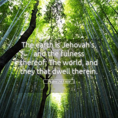 Picture 05 - Psalms 24:1 ASV - The earth is Jehovah's, and the fulness thereof; - Bible Verse Picture