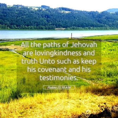 Picture 05 - Psalms 25:10 ASV - All the paths of Jehovah are lovingkindness and - Bible Verse Picture