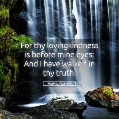 Picture 05 - Psalms 26:3 ASV - For thy lovingkindness is before mine eyes; And I - Bible Verse Picture