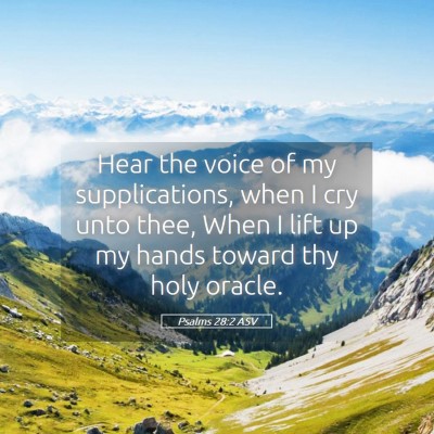 Picture 05 - Psalms 28:2 ASV - Hear the voice of my supplications, when I cry - Bible Verse Picture