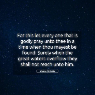 Picture 05 - Psalms 32:6 ASV - For this let every one that is godly pray unto - Bible Verse Picture