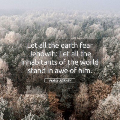 Picture 05 - Psalms 33:8 ASV - Let all the earth fear Jehovah: Let all the - Bible Verse Picture